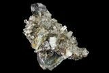 Transparent Columnar Calcite Crystal Cluster on Quartz - China #164007-1